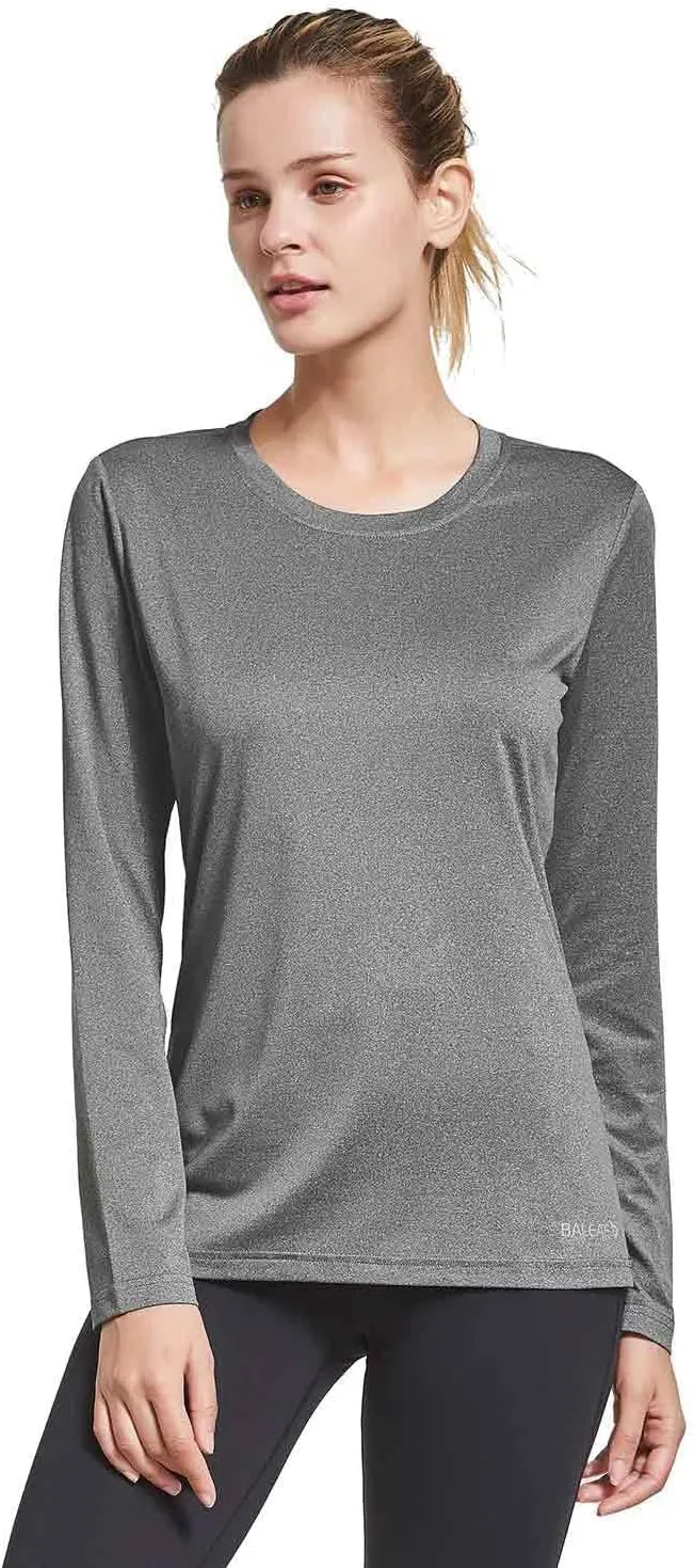 baleaf Long Sleeve Workout Tops for Women Running Athletic Shirts Active Quick Dry Lightweight Moisture Wicking