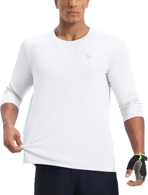 baleaf Men's Mountain Bike Shirts Long Sleeve Loose-fit Cycling Jersey Zipper Pocket UPF 50  Workout Hiking Athletic Running