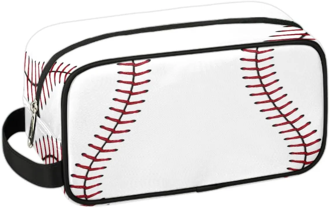 Baseball Hanging Toiletry Bag,Travel Hygiene Kits for Boys Mens,Waterproof Makeup Carry-on Bags,Cosmetic Bag,TSA Approved Shave Dopp Kit for Toiletries Shower Bathroom Accessories Gifts