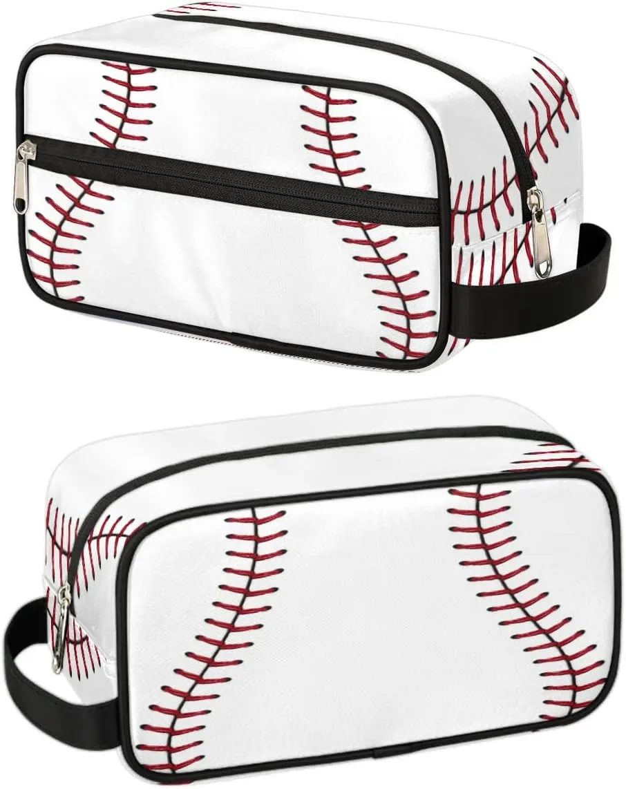 Baseball Hanging Toiletry Bag,Travel Hygiene Kits for Boys Mens,Waterproof Makeup Carry-on Bags,Cosmetic Bag,TSA Approved Shave Dopp Kit for Toiletries Shower Bathroom Accessories Gifts
