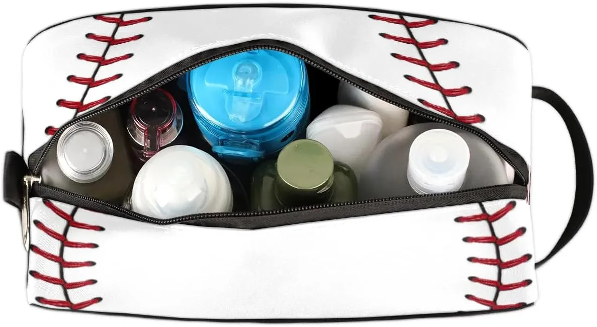 Baseball Hanging Toiletry Bag,Travel Hygiene Kits for Boys Mens,Waterproof Makeup Carry-on Bags,Cosmetic Bag,TSA Approved Shave Dopp Kit for Toiletries Shower Bathroom Accessories Gifts