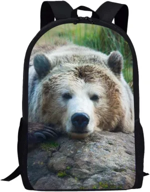 Beauty Collector 3D Animal Print Lightweight Backpacks Casual School Bags Daypacks