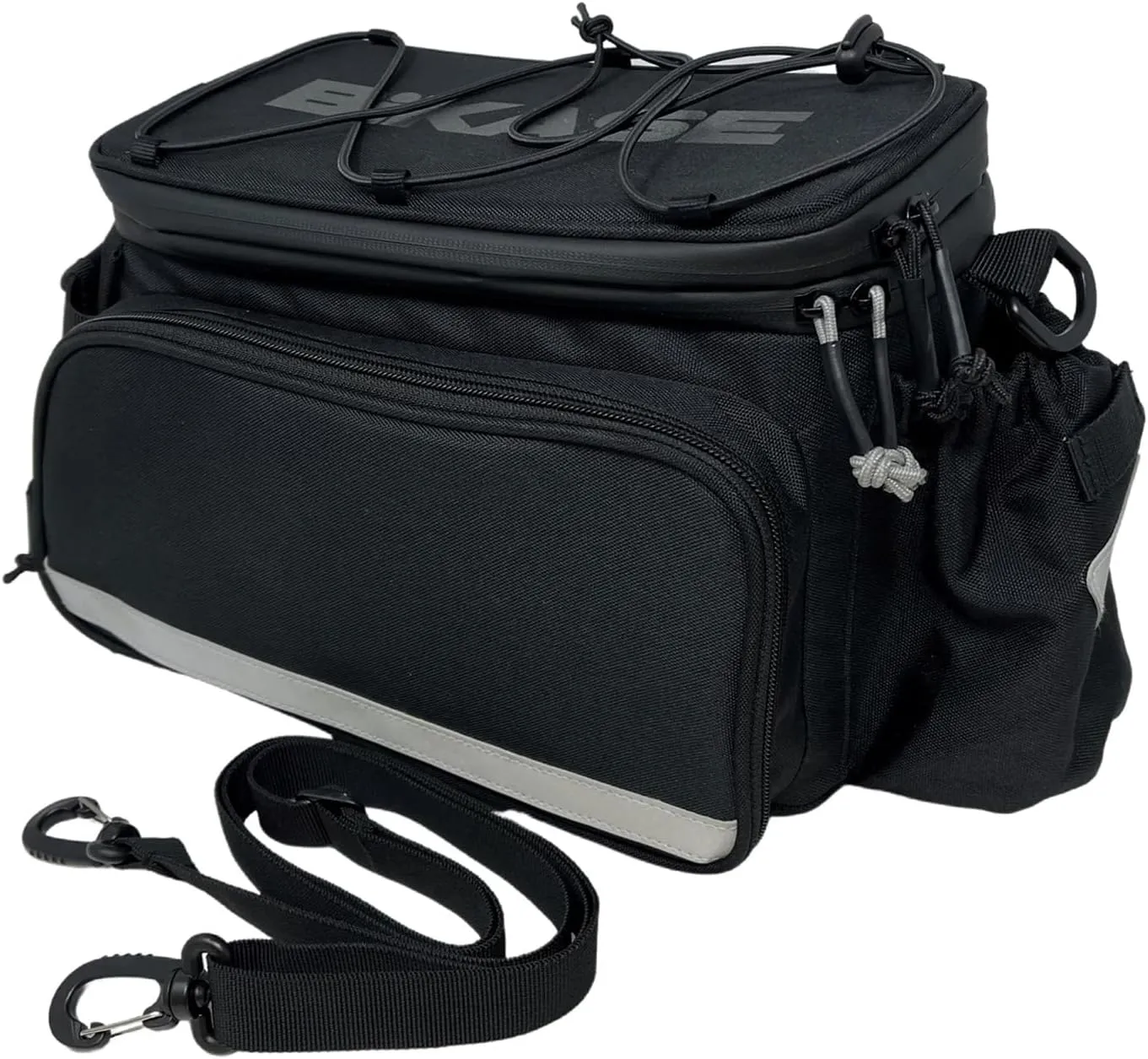 BiKase MIK Compatible Trunk Bike Bag Big Daddy with MIK Attachment, Waterproof Bag for Back of Bicycles with Panniers, Pannier Rack Bag with Water Bottle Carrier (MIK Rack not included)