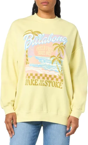 Billabong Women's Ride in Oversized Crewneck Sweatshirt