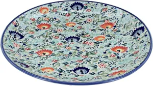 Blue Rose Polish Pottery Desert Oasis Dinner Plate