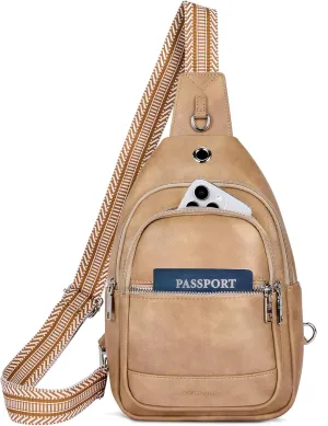 BOSTANTEN 7L Sling Bag For Women CrossBody Bags Large Cross Body Purse Vegan Leather Sling Backpack for Travel Essentials