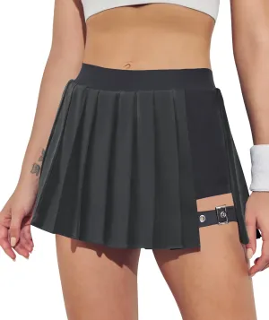 BZB Pleated Skirts for Women High Waisted Tennis Skirts Adjustable Buckle Athletic Skorts Skirts with Pocket