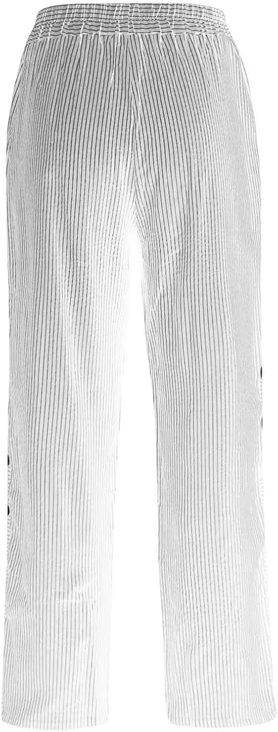 Cargo Capri Pants for Women Women Wide Leg Dress Capri Pants Lightweight Spring Summer for Ladies Pinstripe Bootcut