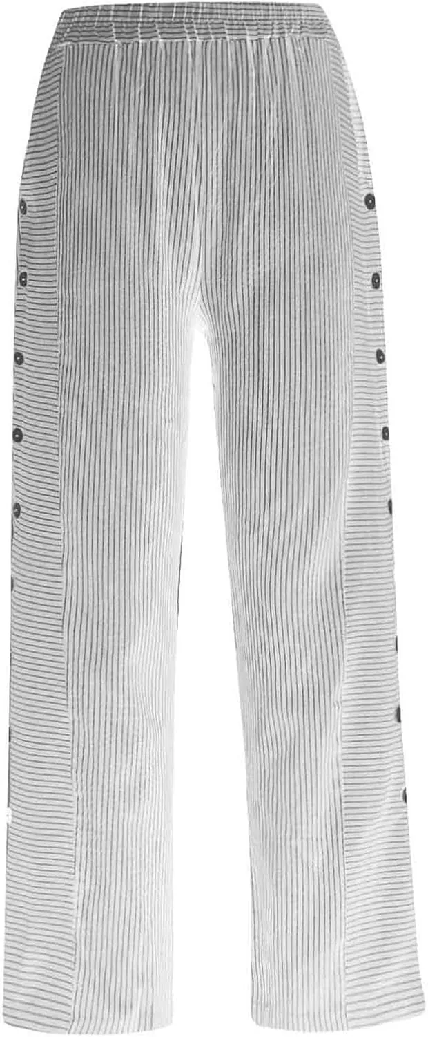 Cargo Capri Pants for Women Women Wide Leg Dress Capri Pants Lightweight Spring Summer for Ladies Pinstripe Bootcut
