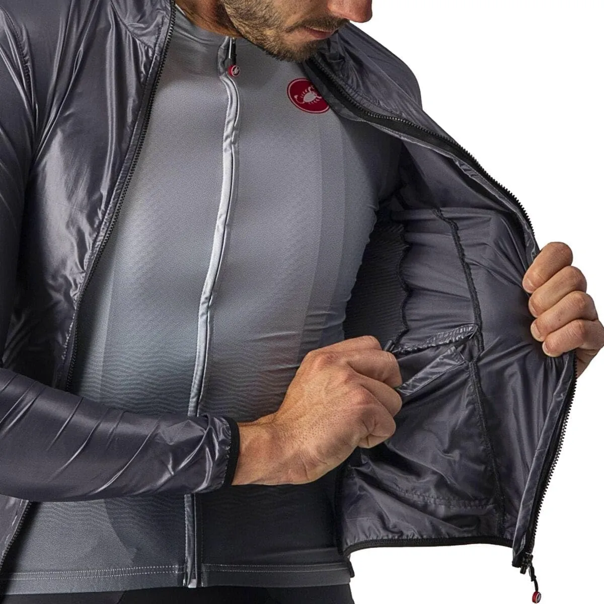 CASTELLI Men’s Aria Shell Jacket, Highly Packable Ultra-Light Wind Protective Cycling Apparel for Road Cycling & Bike Rides