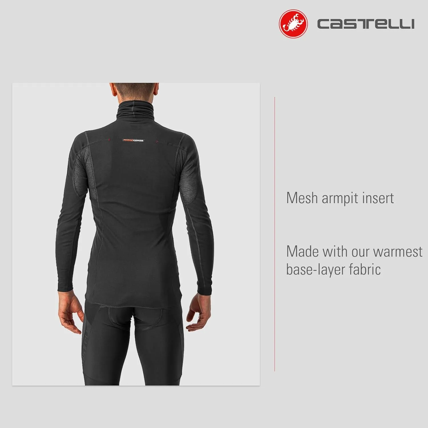 CASTELLI Men's Flanders Neck Warmer Base Layer, Jersey with High Neck Protection for Road and Gravel Biking I Cycling