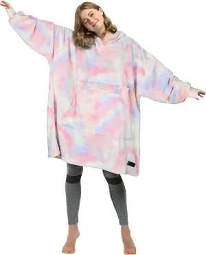 Catalonia Oversized Blanket Hoodie Sweatshirt, Fleece Pullover with Large Front Pocket, for Adults Men Women