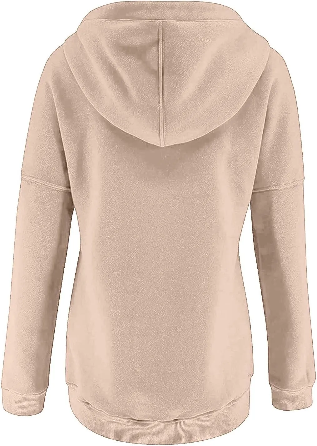 Ceboyel Women Quarter Zip Pullover Sweatshirt Solid Color Hoodies Drawstring Long Sleeve Pullover Tops Fall Clothing 2023