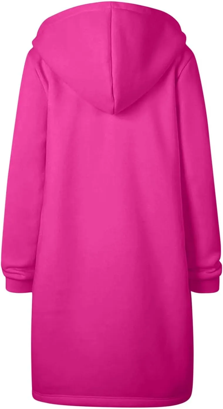 Ceboyel Womens Fall Long Sweatshirts 2023 Long Sleeve Drawstring Hoodies Full Zip Up Jackets Slouchy Fashion Outfits