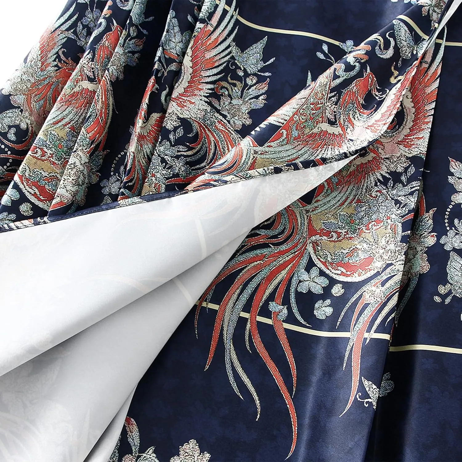 Chinese Horse Face Skirt Ming Dynasty Phoenix Character Flower Print Tie Up Long Swing Pleated Hanfu Skirt