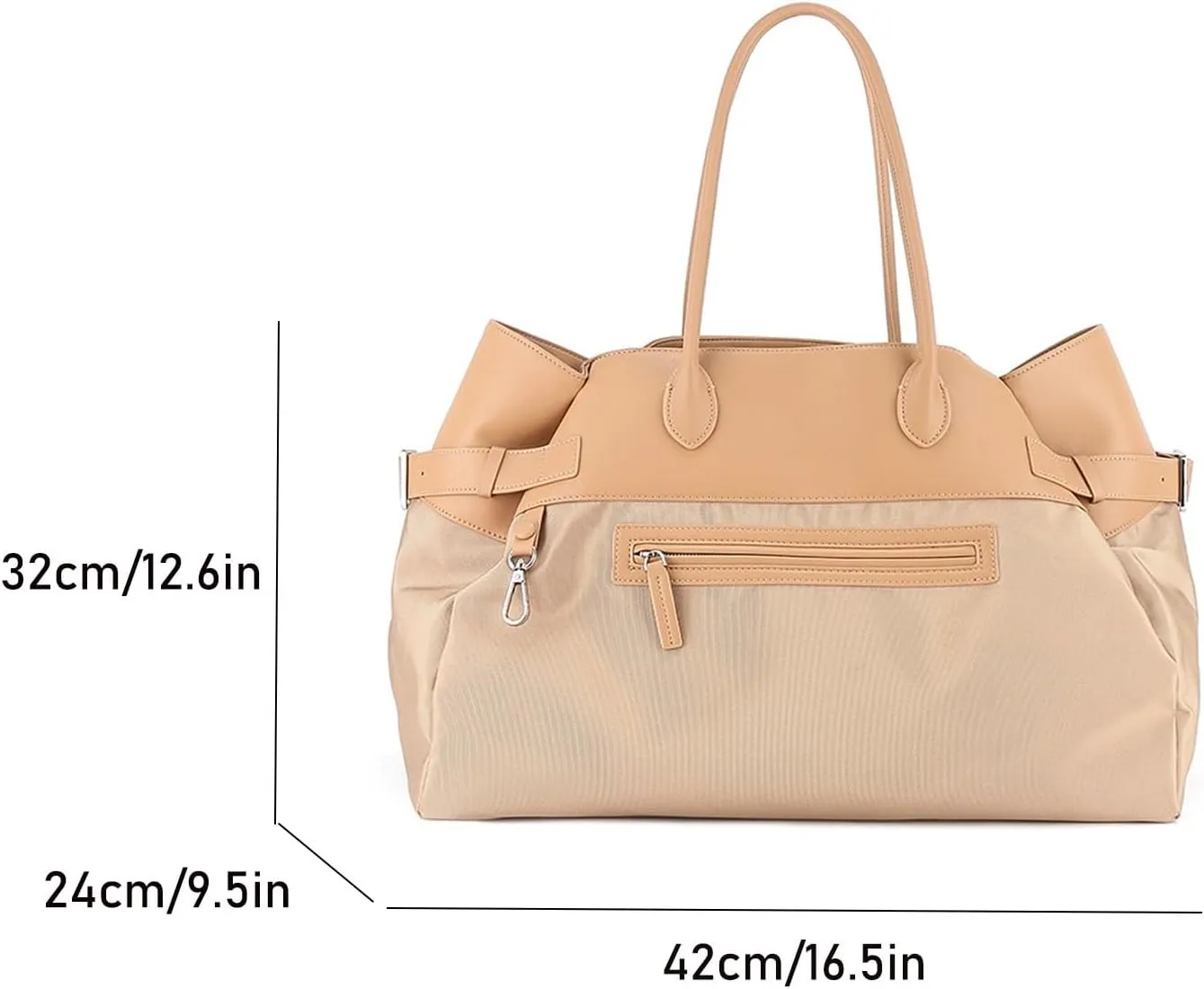 Classic Leather and Canvas Satchels Bags for Women,Top-Handle Tote Bags,large Armpit Bag,Casual Hobo commuter Bag