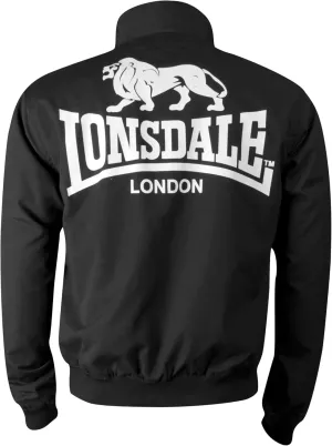 Classic Men's Lonsdale Harrington Jacket England Style Black With White Back Logo