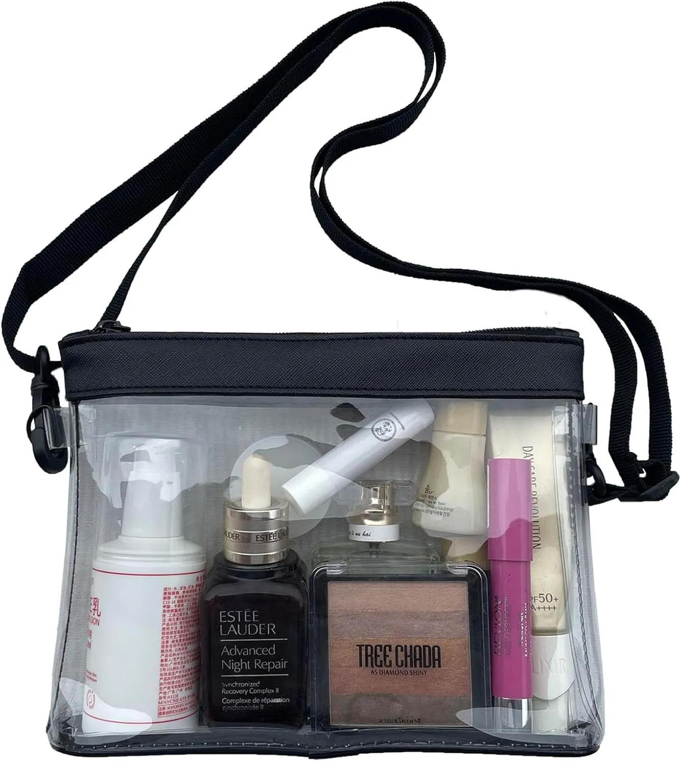 Clear Women's Crossbody Bag for Stadium Events, Transparent Purse for Concerts, Sports, School, Parties, Dates - 12x 12 x 6 inches
