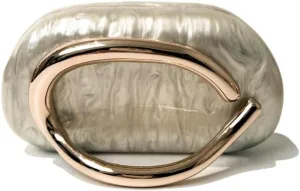 Clutch Purse for Women Gold Metal Closure Hand-held Causal Shoulder Clutch Bag for Wedding Party Prom
