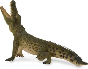 CollectA Wildlife Nile Crocodile Leaping with Movable Jaw Toy Figure - Authentic Hand Painted Model