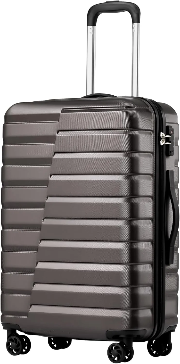 Coolife Luggage Suitcase Carry on Hardside PC ABS Spinner TSA Lock Telescopic Handle