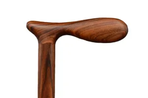 Craved T-Shape Cane Wooden Walking Stick - Premium Lightweight Walking Cane With Ergonomic Palm Grip Handle - 36" Designer Handmade Elegant Carved Canes For Men Women Comfortable Best Gift Idea