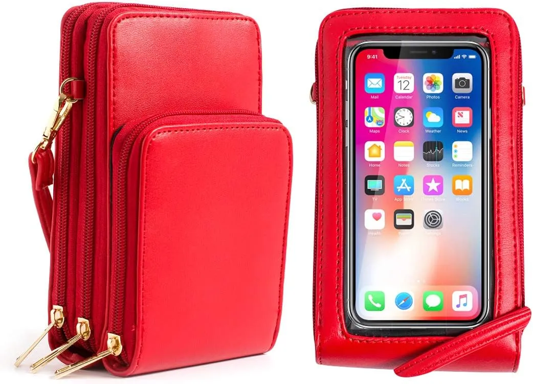 Crossbody Cellphone Purse Women Touch Screen Bag RFID Blocking Wallet Handbag Shoulder Strap