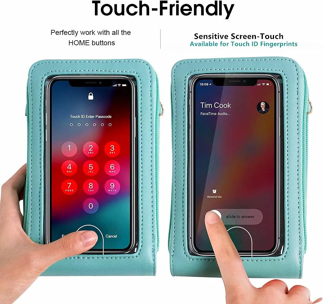 Crossbody Cellphone Purse Women Touch Screen Bag RFID Blocking Wallet Handbag Shoulder Strap