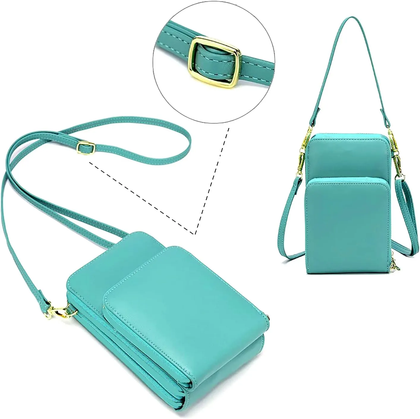 Crossbody Cellphone Purse Women Touch Screen Bag RFID Blocking Wallet Handbag Shoulder Strap