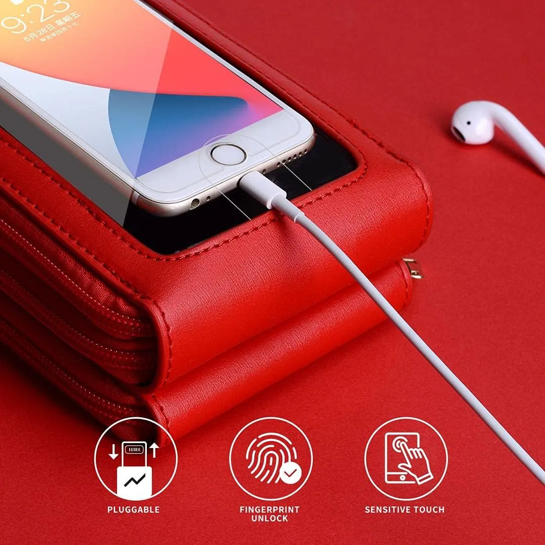 Crossbody Cellphone Purse Women Touch Screen Bag RFID Blocking Wallet Handbag Shoulder Strap