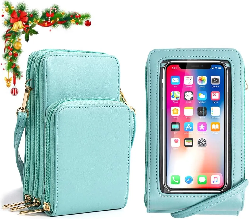 Crossbody Cellphone Purse Women Touch Screen Bag RFID Blocking Wallet Handbag Shoulder Strap