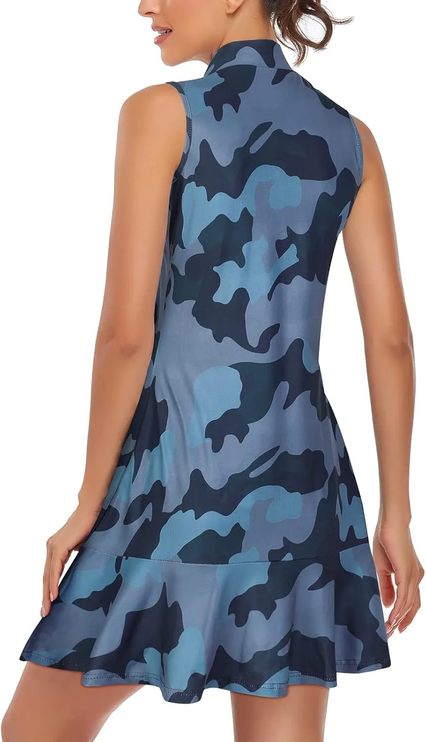 Cucuchy Womens Golf Tennis Dress Sleeveless Athletic Sports Workout Dresses