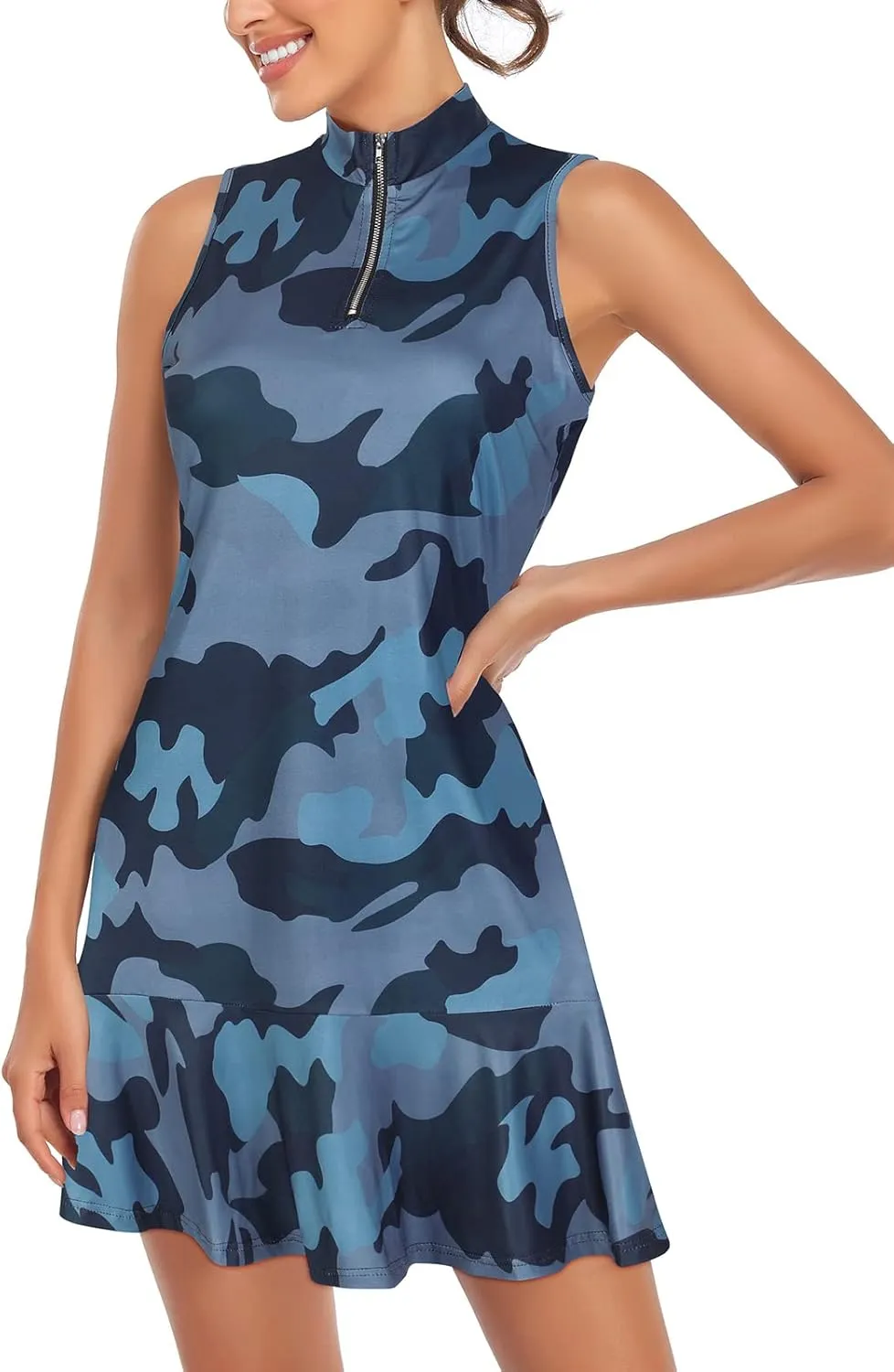 Cucuchy Womens Golf Tennis Dress Sleeveless Athletic Sports Workout Dresses