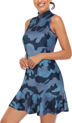 Cucuchy Womens Golf Tennis Dress Sleeveless Athletic Sports Workout Dresses