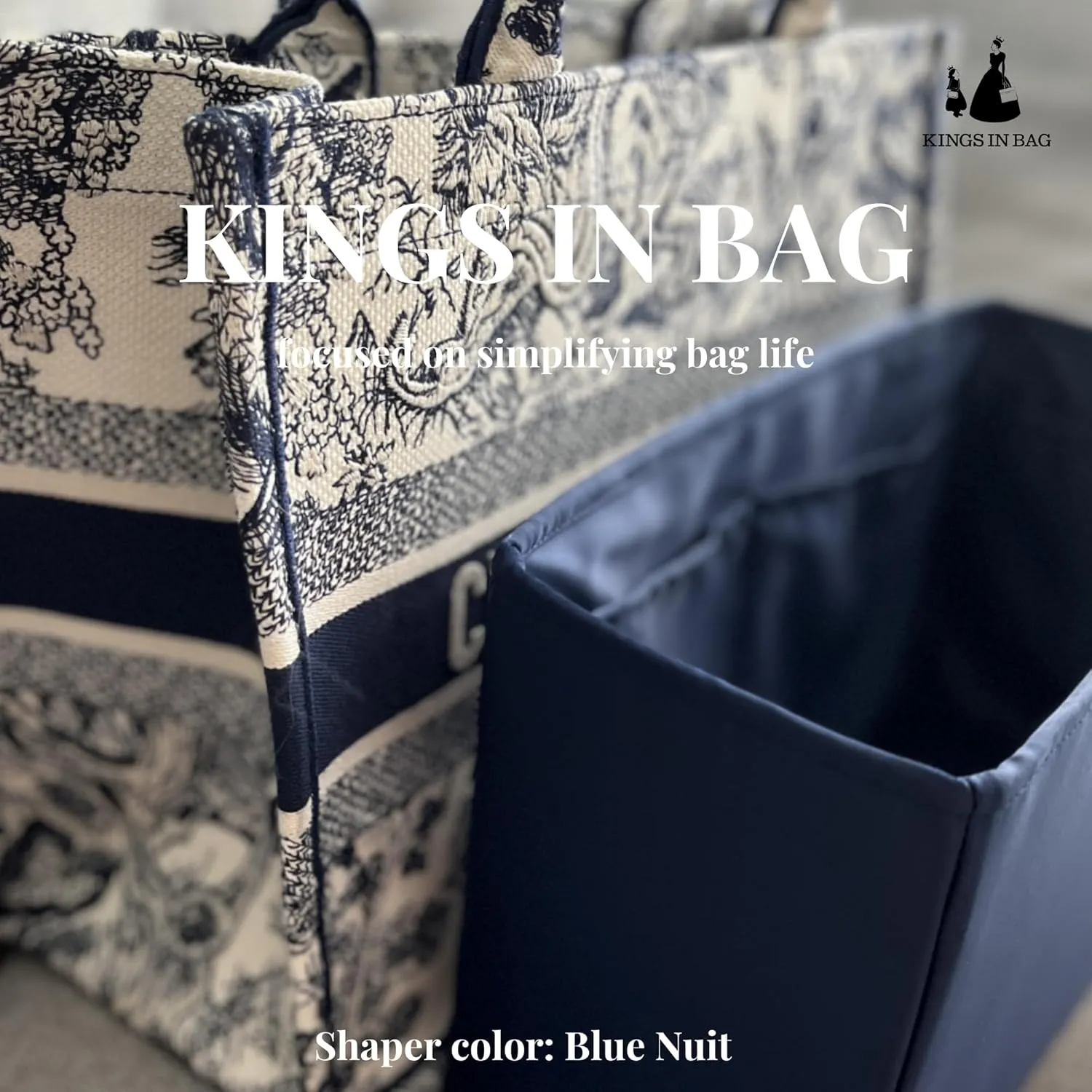 Custom Book Tote Bag Insert, Silky Purse Insert Compatible with Dior Book Tote Mini/Small/Medium/Large, Lightweight Handbag Shaper for Daily Use (Custom Color)