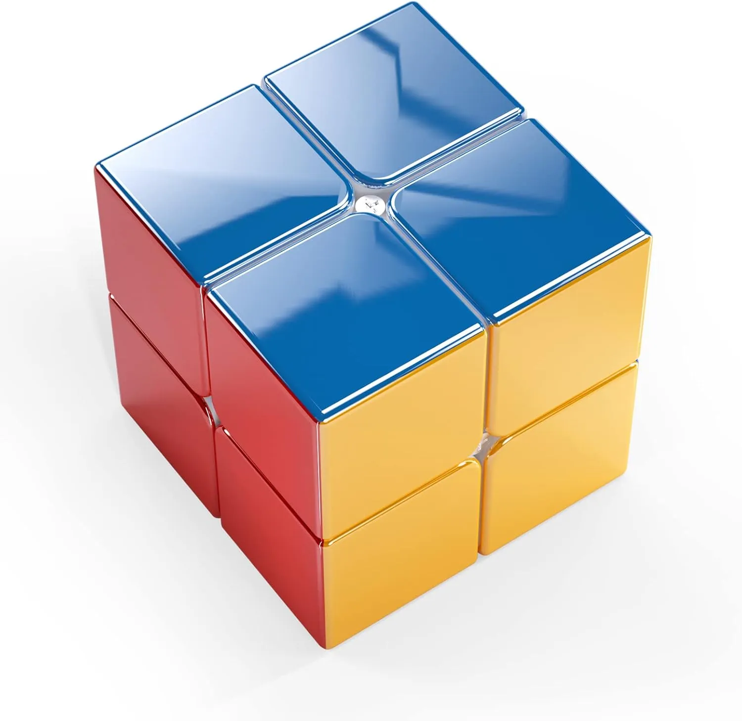 Cyclone Boys 2x2 Speed Cube Magnetic Reflective Mirror Reflective,Stickerless Magic Cube Puzzle Toys