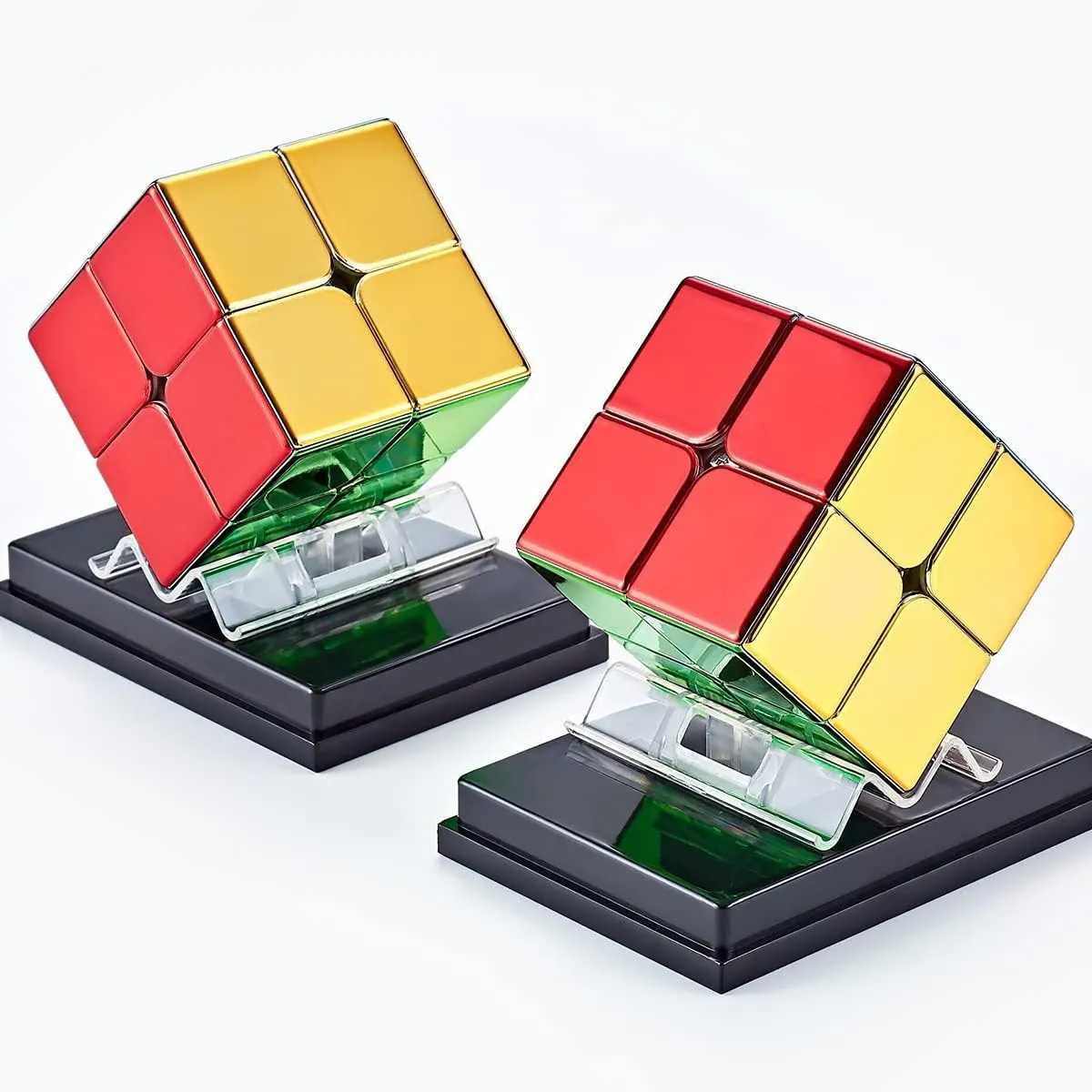 Cyclone Boys 2x2 Speed Cube Magnetic Reflective Mirror Reflective,Stickerless Magic Cube Puzzle Toys