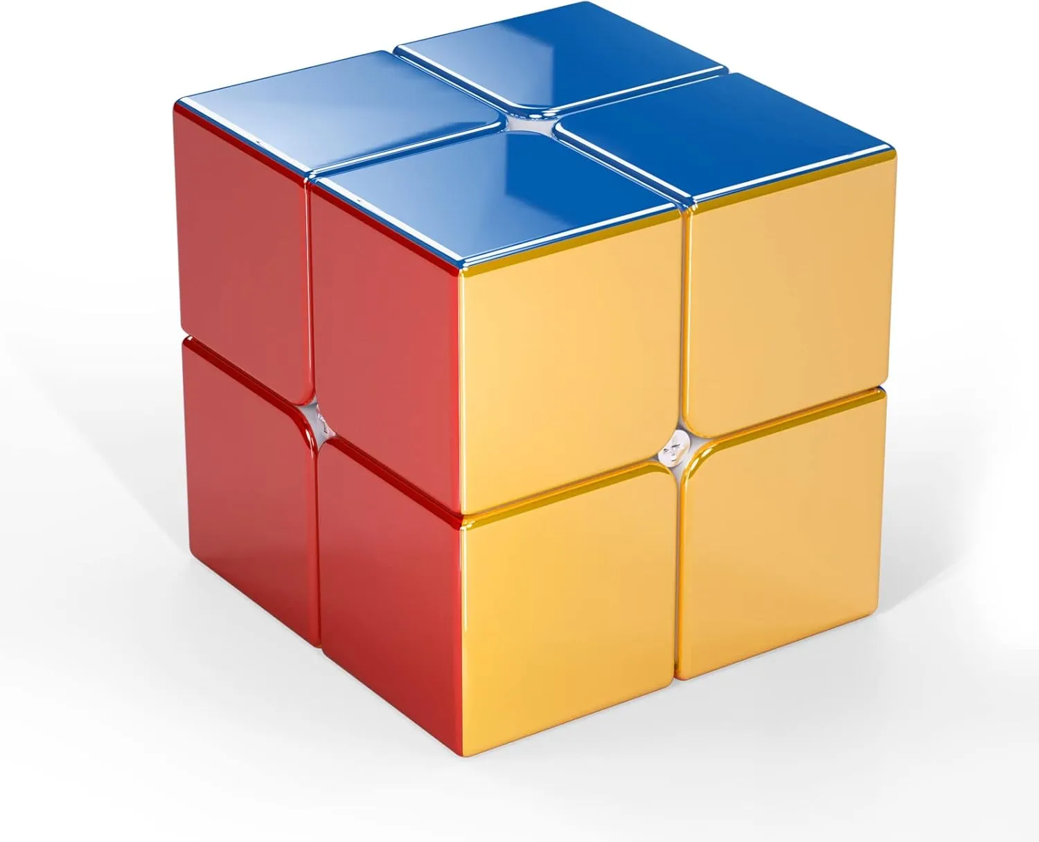Cyclone Boys 2x2 Speed Cube Magnetic Reflective Mirror Reflective,Stickerless Magic Cube Puzzle Toys