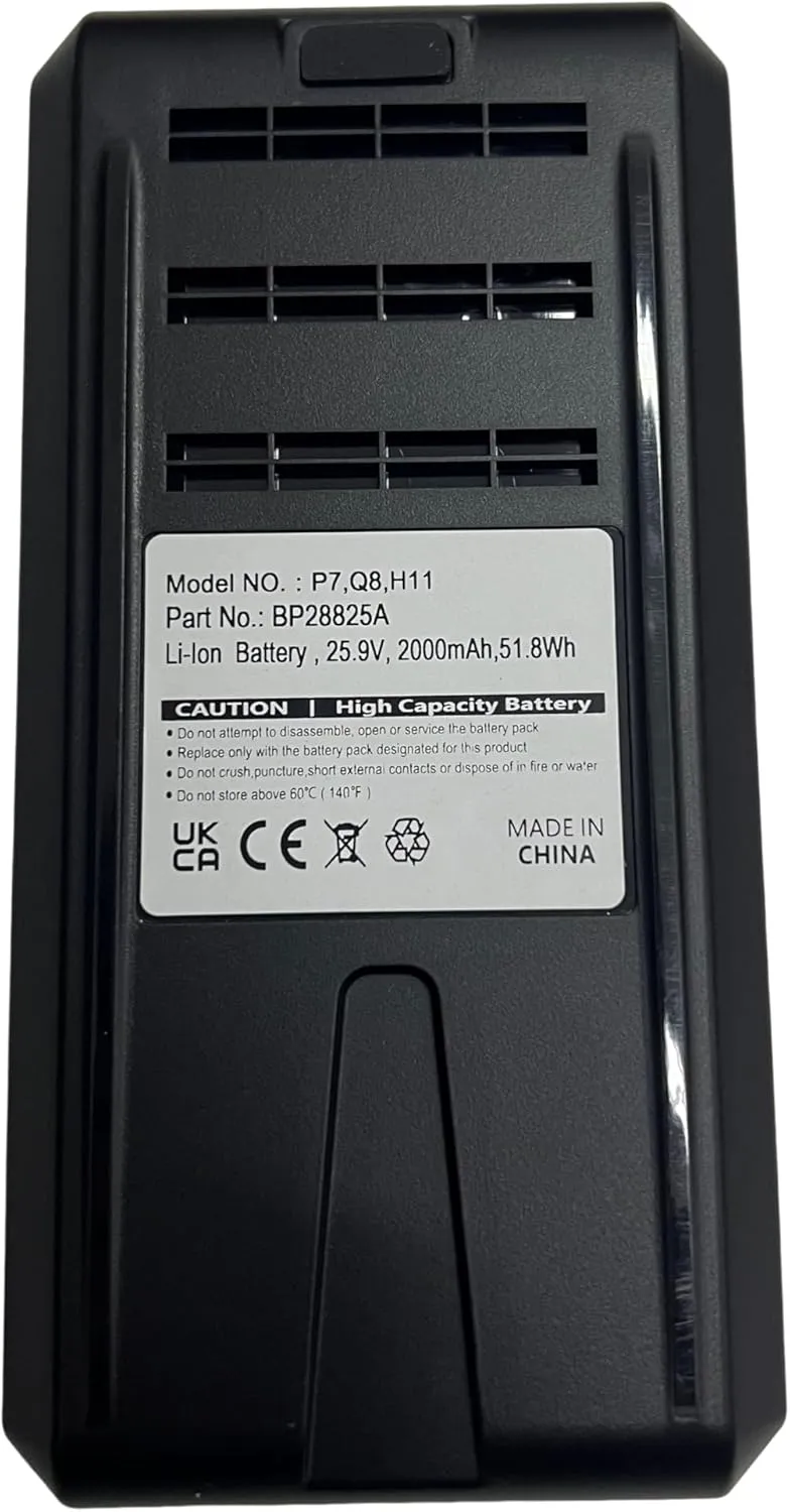 dch 2000mah BP28825A Battery Replacement for Media P7 Q8 Eureka H11 H11 Handheld Cordless Vacuum Cleaner