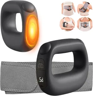 Deep Tissue & Percussion Muscle Massage Guns with Heat for Athletes & All - Pain Relief, Adjustable Intensity & Speed, Super Quiet, Portable, Ideal Gifts（Black）