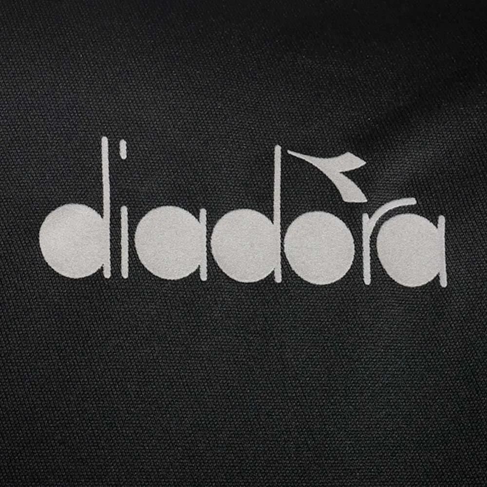Diadora Mens Core Crew Neck Long Sleeve Athletic Running Casual Tops - Black