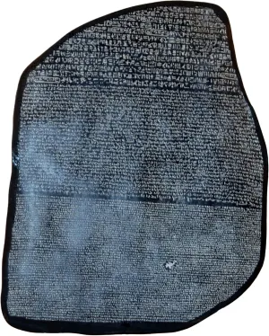 Discoveries Egyptian Imports - Rosetta Stone Paperweight - 4" - Small Collectible - Made in Egypt