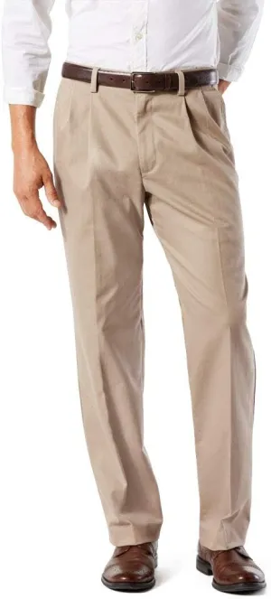 Dockers Men's Classic Fit Easy Khaki Pants-Pleated (Standard and Big & Tall), Timberwolf, 40W x 32L