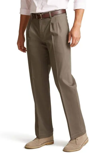 Dockers Men's Classic Fit Signature Lux Cotton Pleated Stretch Pants (Regular and Big & Tall)