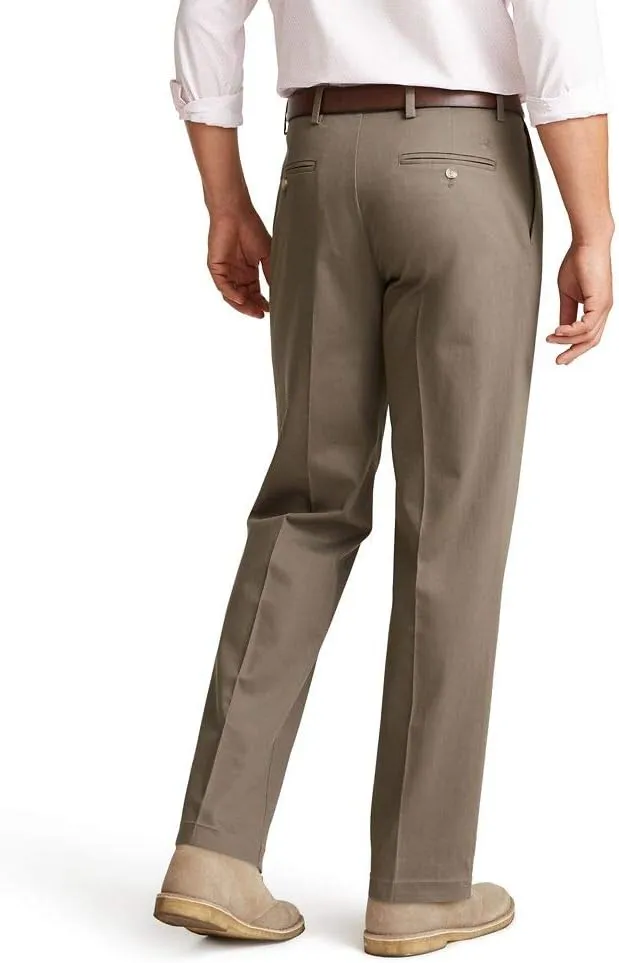 Dockers Men's Classic Fit Signature Lux Cotton Pleated Stretch Pants (Regular and Big & Tall)