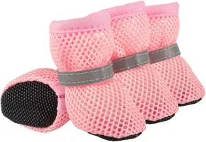 Dog Mesh Shoes for Small Dogs Paw Protectors Dog Shoes Antislip Dog Shoes Reflective Dog Shoes Pet Supplies