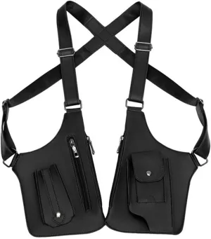 Double Shoulder Armpit Bag Armpit Bag for Men 2025 New Anti Theft Harness for Men Tactical Bag (Black)