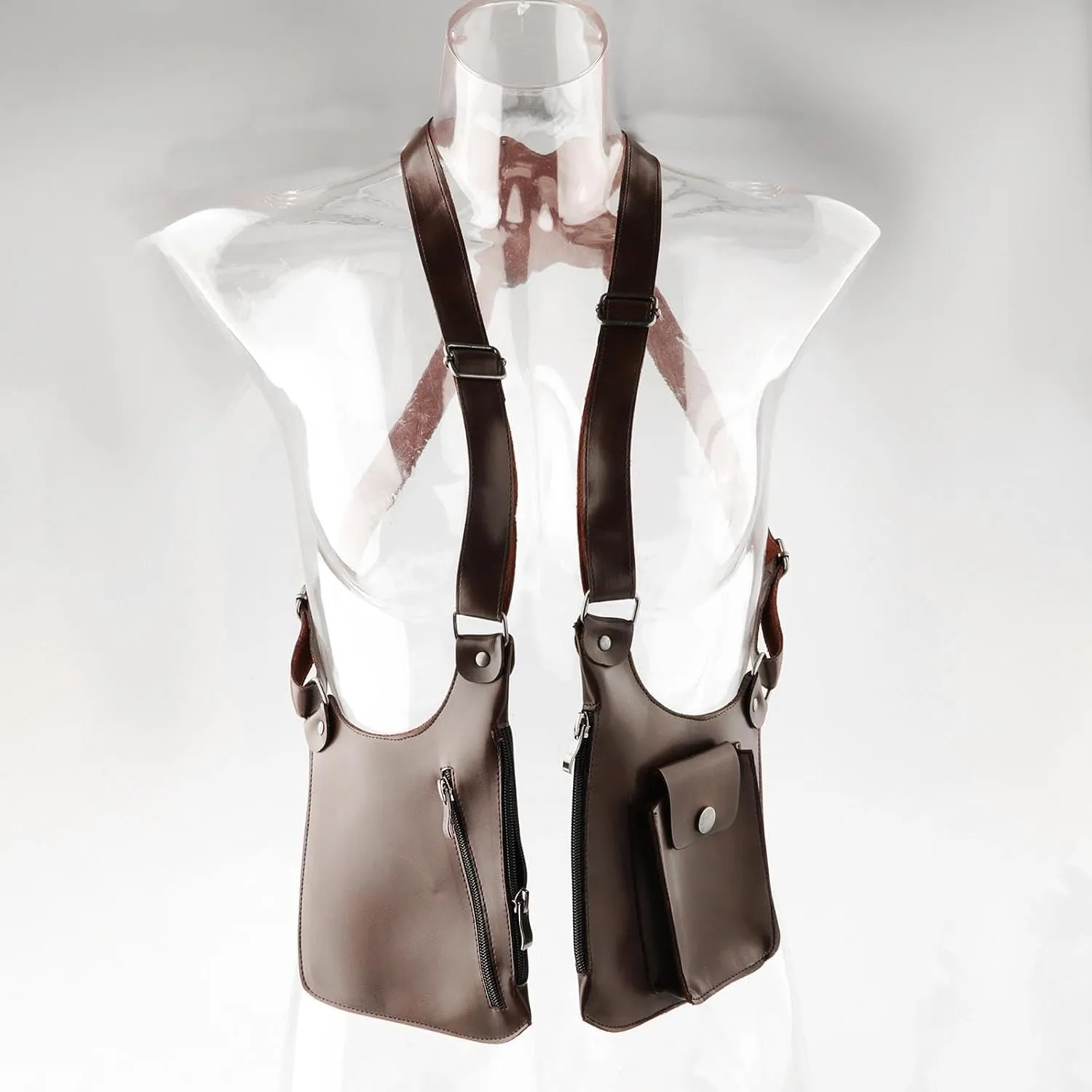 Double Shoulder Armpit Bag Underarm Strap Bag for Outdoor Medieval Men Steampunk