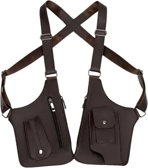 Double Shoulder Armpit Bag,Double Shoulder Strap Multi-pocket Outdoor Anti-Theft Tactical Bag,Tactical Shoulder Bag