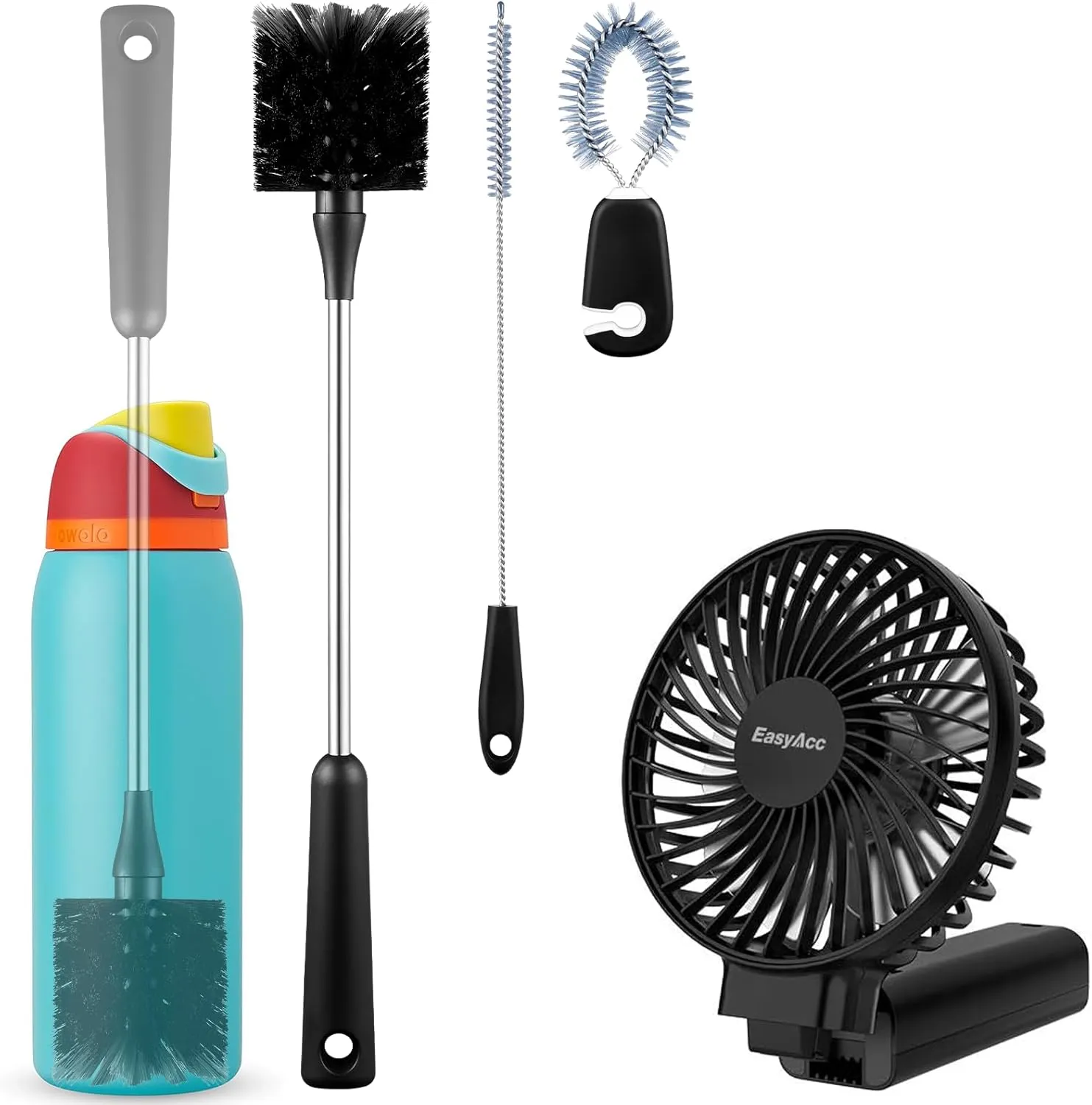 EasyAcc Portable Handheld Fan   3PCS Water Bottle Cleaner Brush